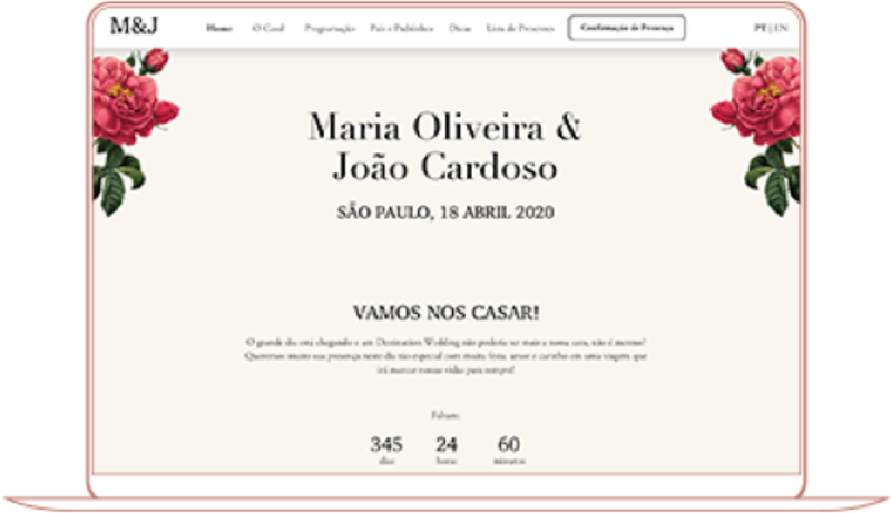 Site de casamento Joliz