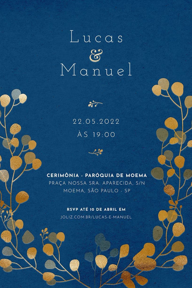 Convite de casamento floral - Joliz