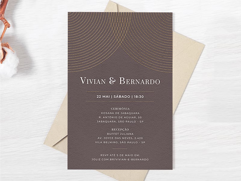 Convite de Casamento Entrelaços 