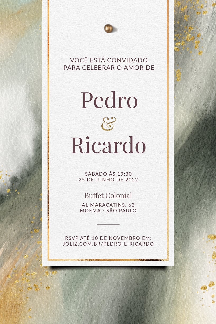 Convite de casamento rústico - Joliz