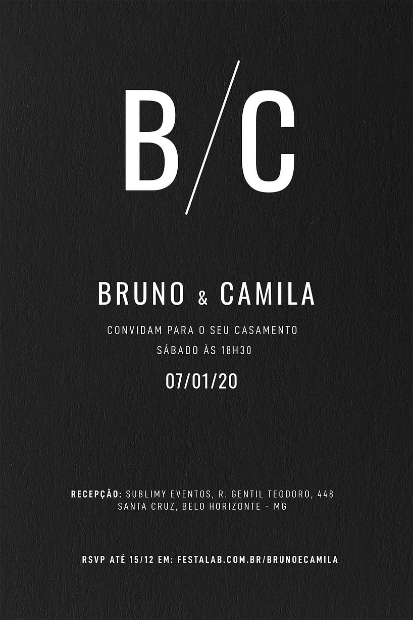 Convite de casamento minimalista - Joliz