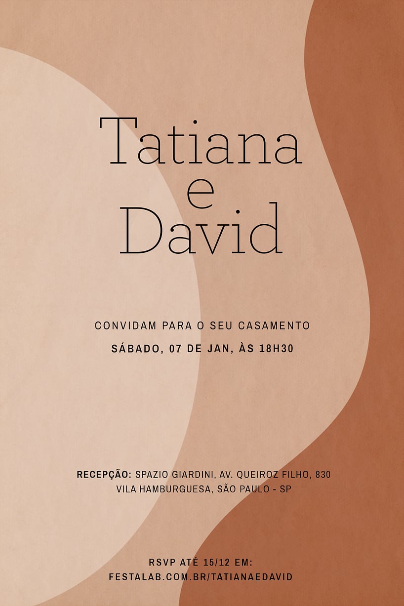 Convite de casamento moderno - Joliz