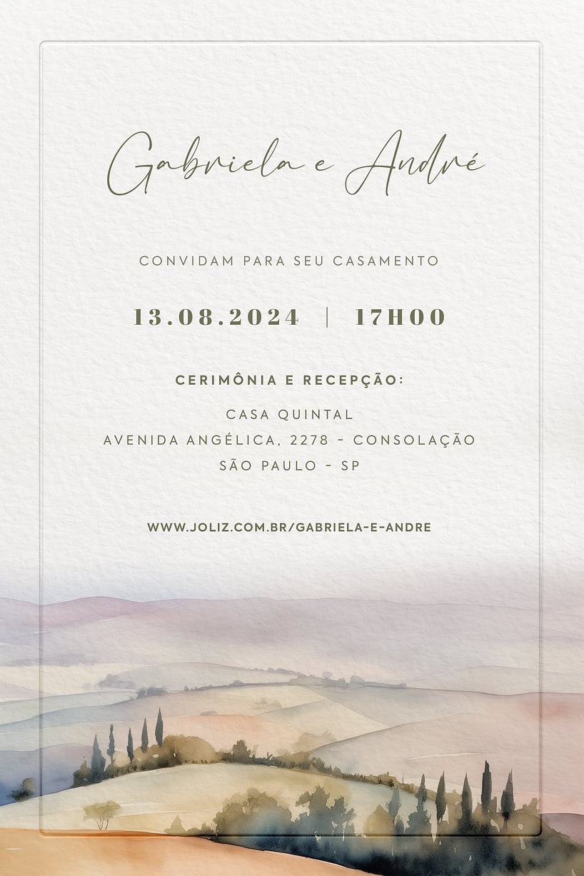 Convite de casamento praia - Joliz