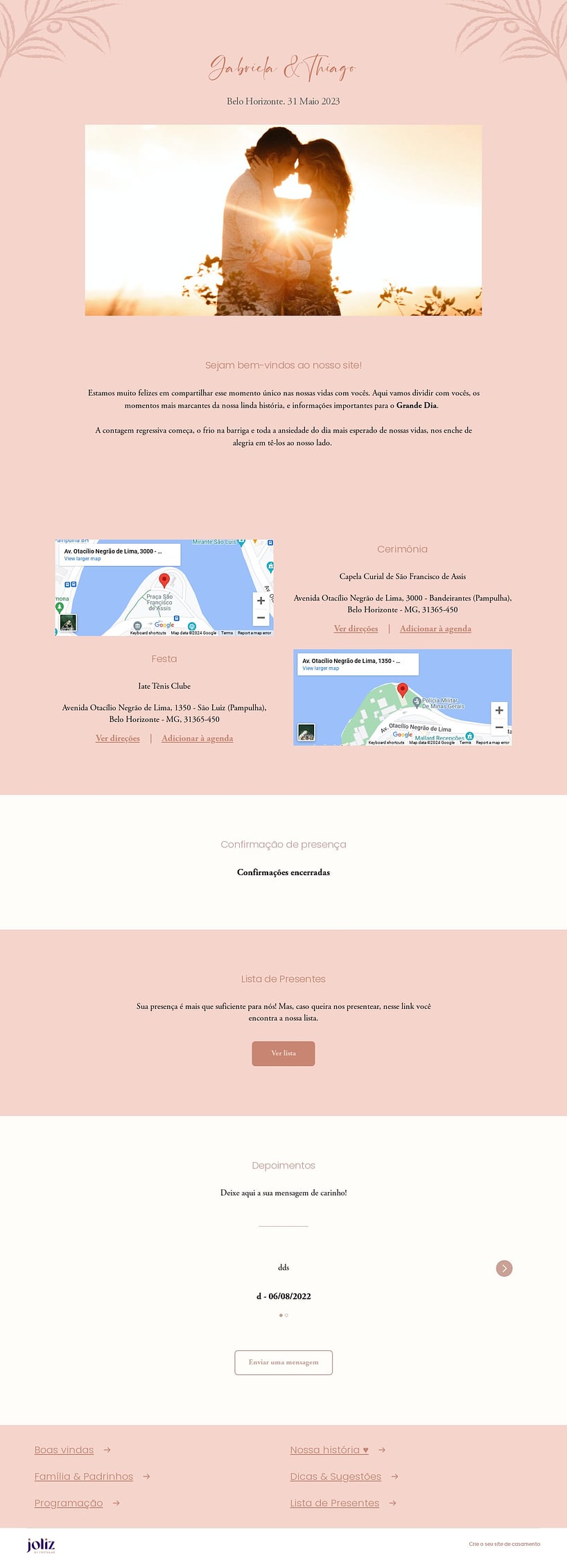 Convite de casamento Rose Gold em Relevo grátis