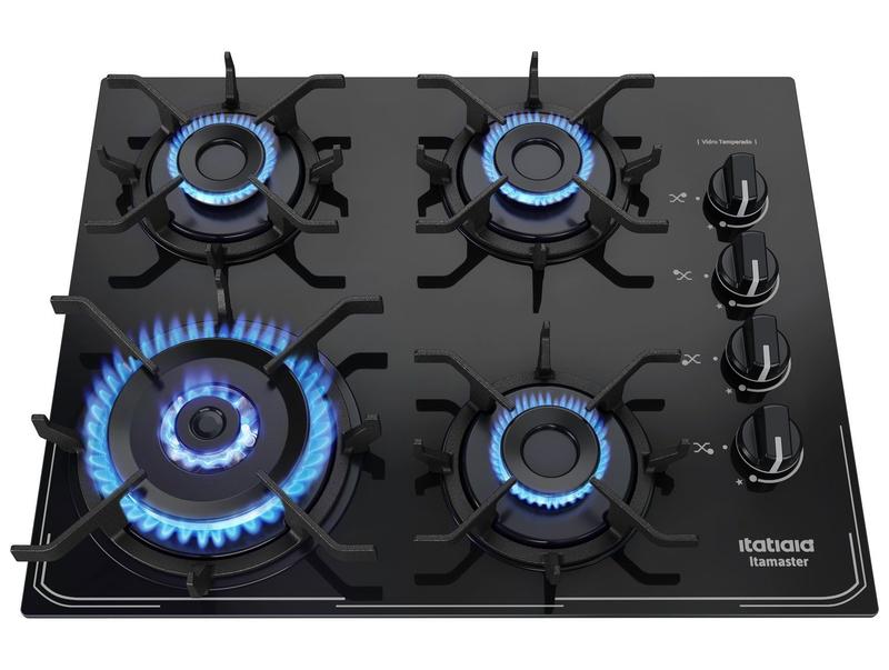 Cooktop 4 Bocas a Gás GLP Itatiaia Preto Itamaster