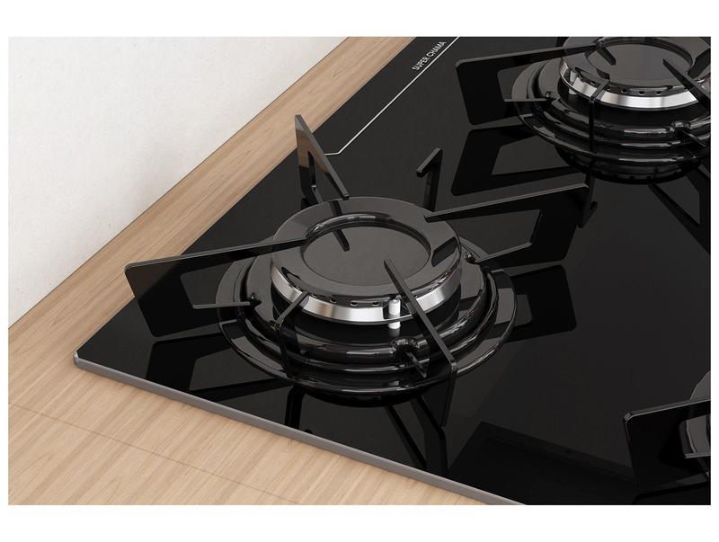 Cooktop 5 Bocas a Gás GLP Itatiaia Preto Electra Plus