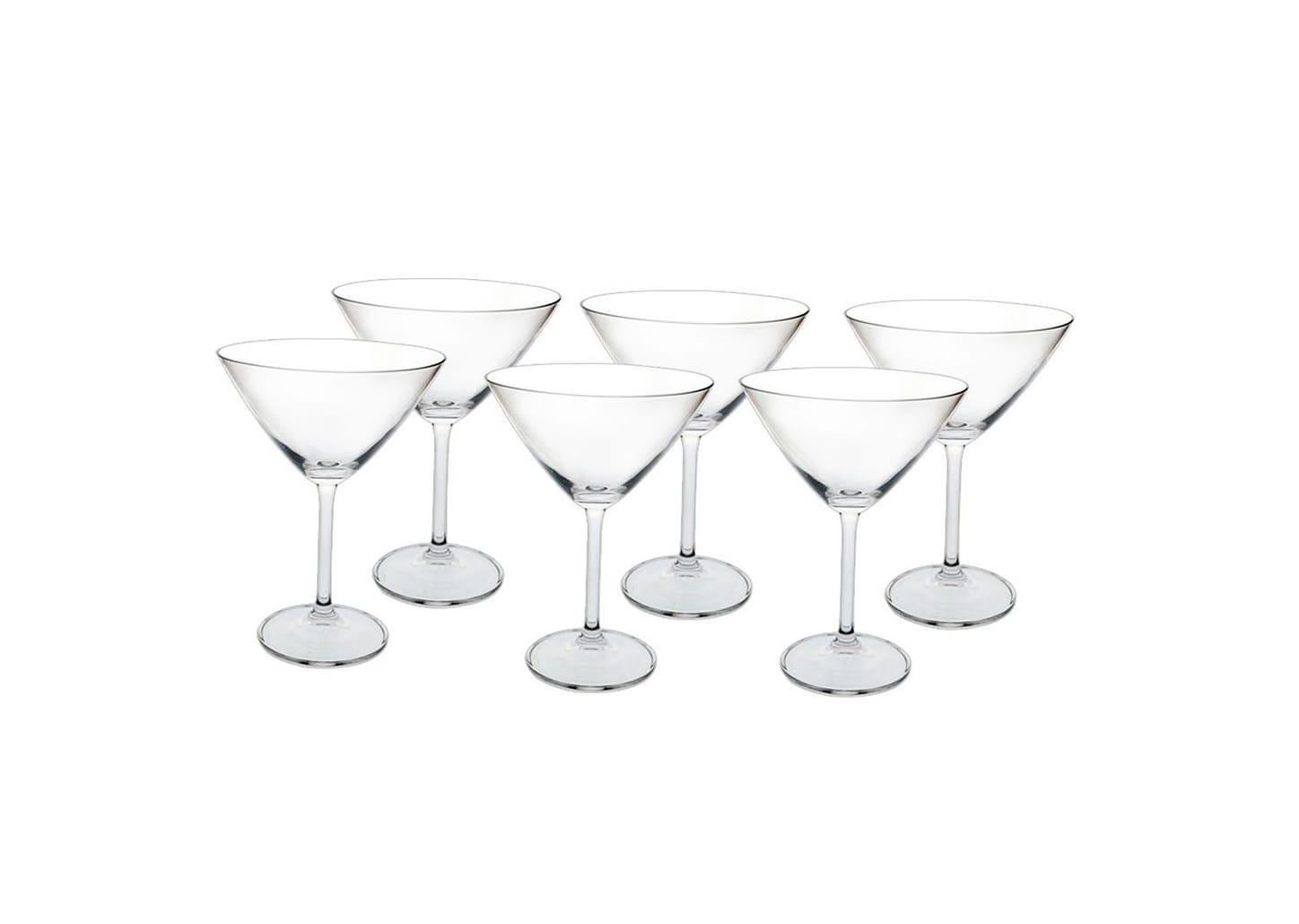 Jogo 6 Taças Gastro P/ Martini Cristal Ecológico Bohemia