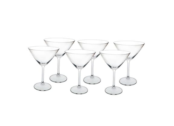 Jogo 6 Taças Gastro P/ Martini Cristal Ecológico Bohemia
