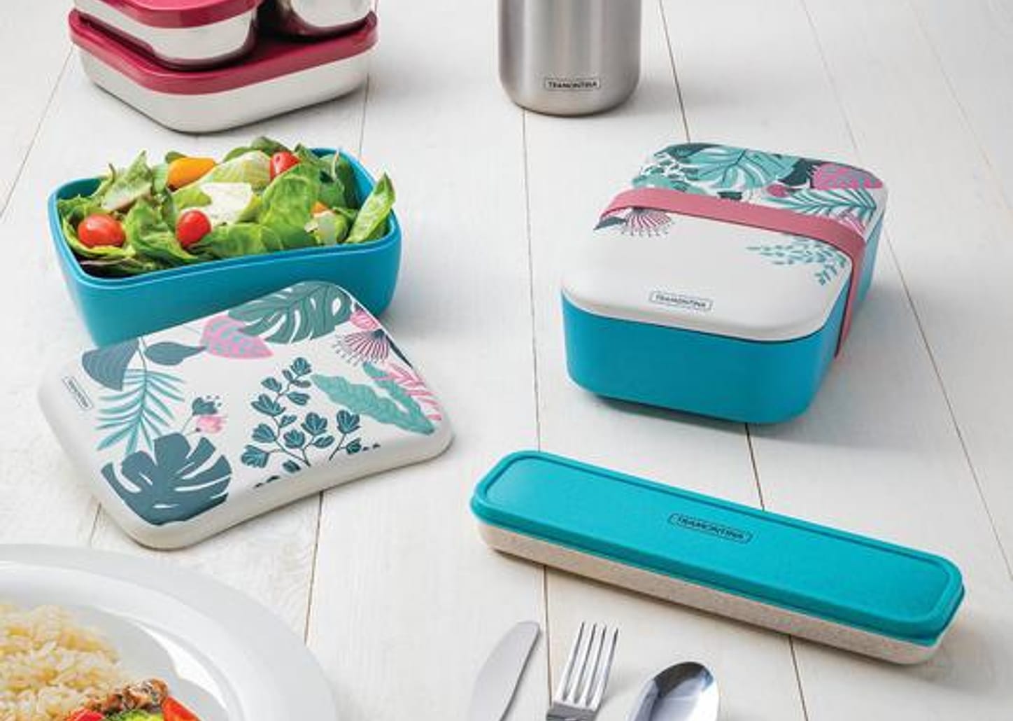 Conjunto Talher Aço Inox Com Estojo e Tampa Verde Tramontina