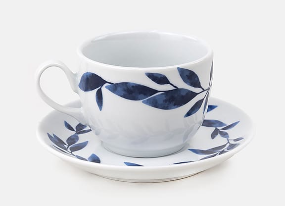 Xícara para Chá Blue Pottery com Pires