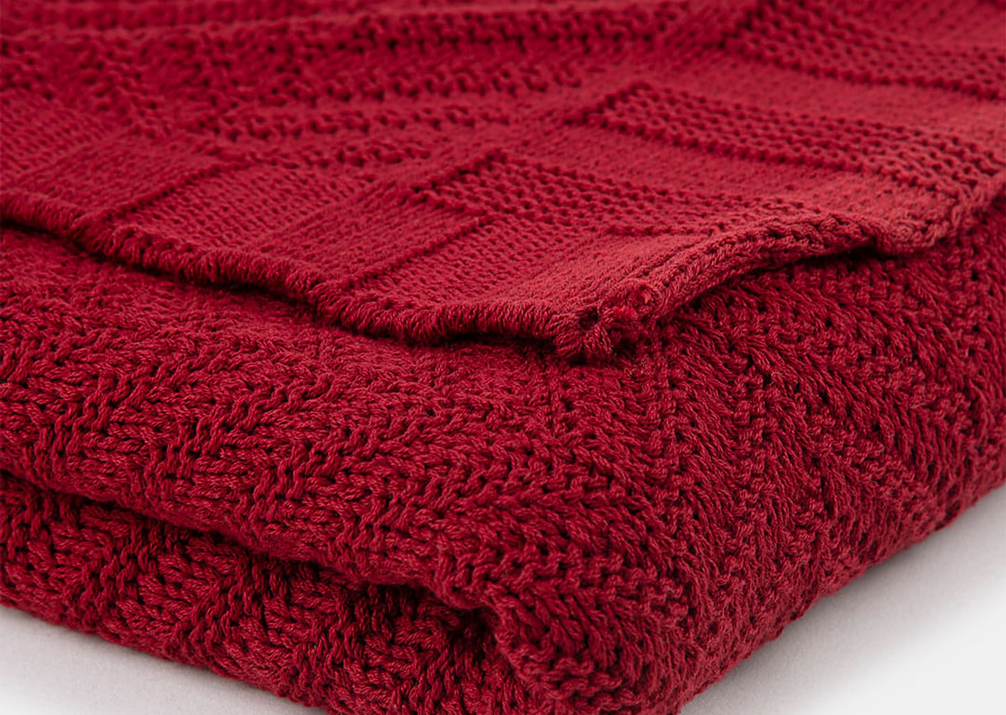 Manta de Tricot Empório Vermelha