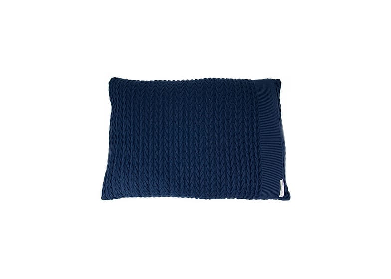 Porta Travesseiro de Tricot Azul Marinho Neville