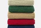 Manta de Tricot Neville Vermelha