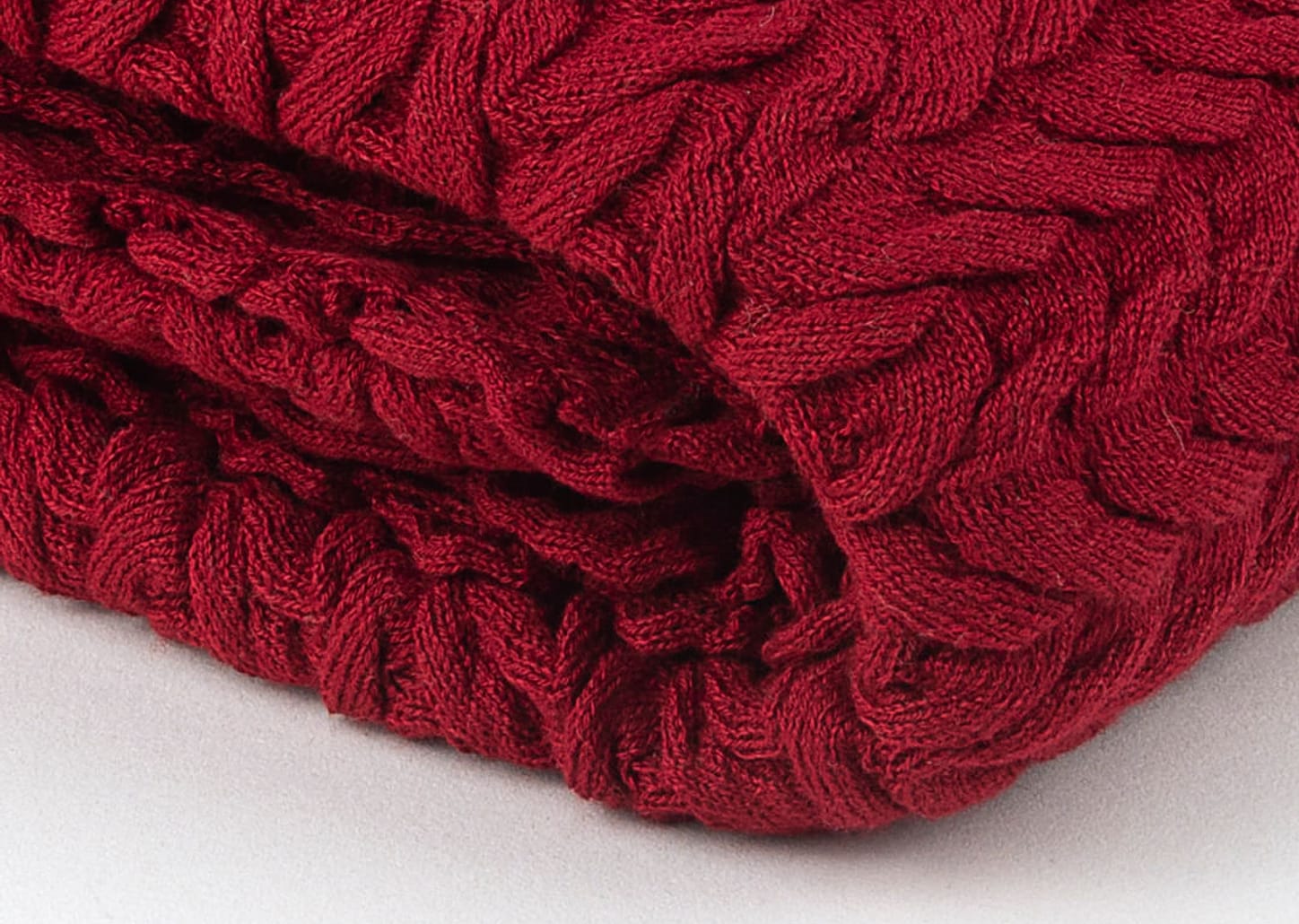 Manta de Tricot Neville Vermelha