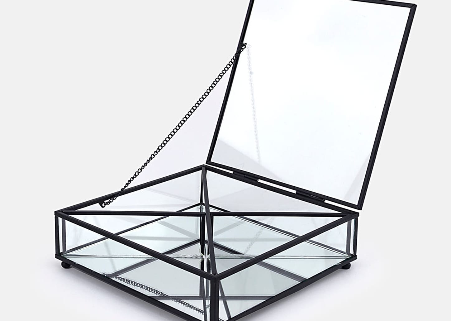 Caixa Quadrada de Vidro Esparta