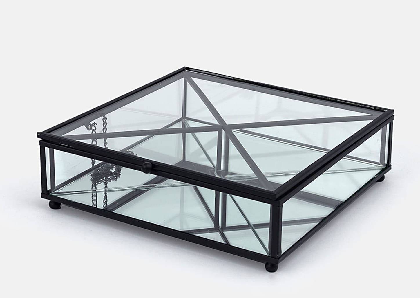 Caixa Quadrada de Vidro Esparta