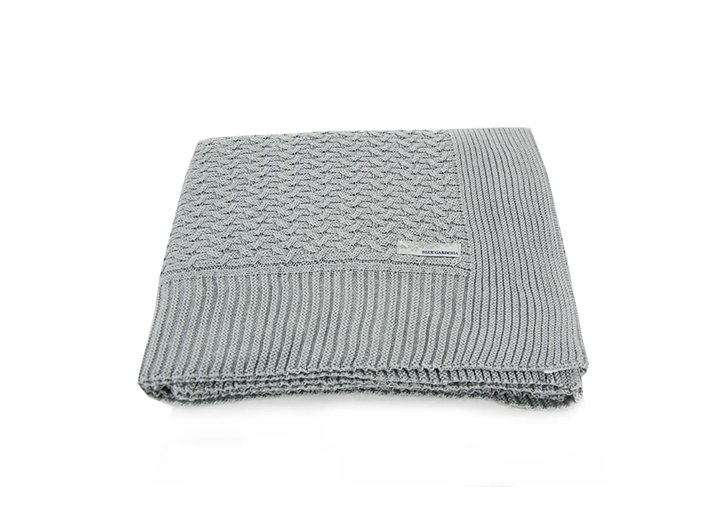 Peseira de Tricot Maxime com Porta Travesseiro - Cinza