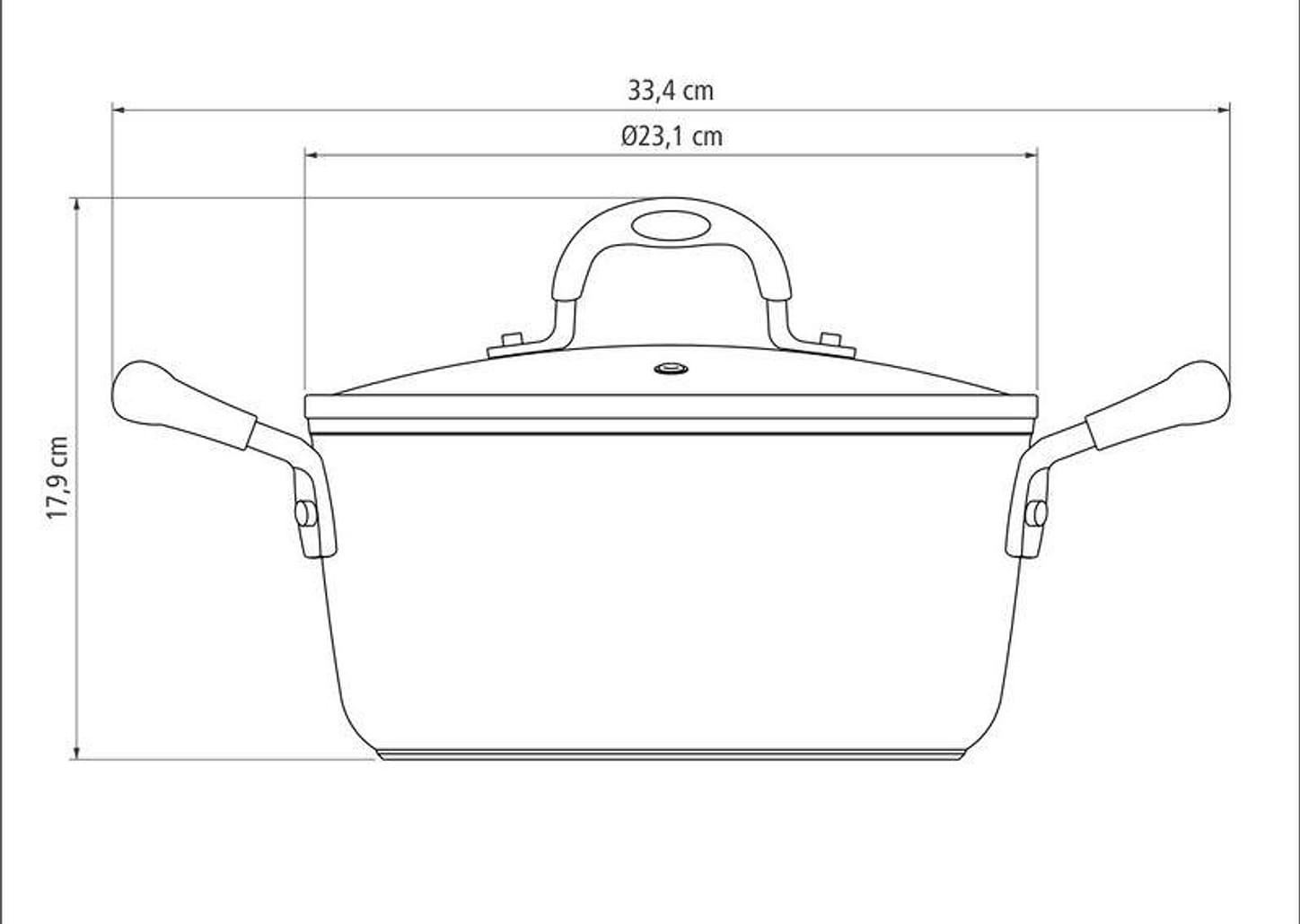 Caçarola Alumínio 22 cm Monaco Indução Vermelha Tramontina