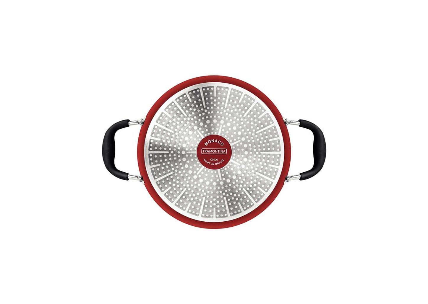 Caçarola Alumínio 22 cm Monaco Indução Vermelha Tramontina