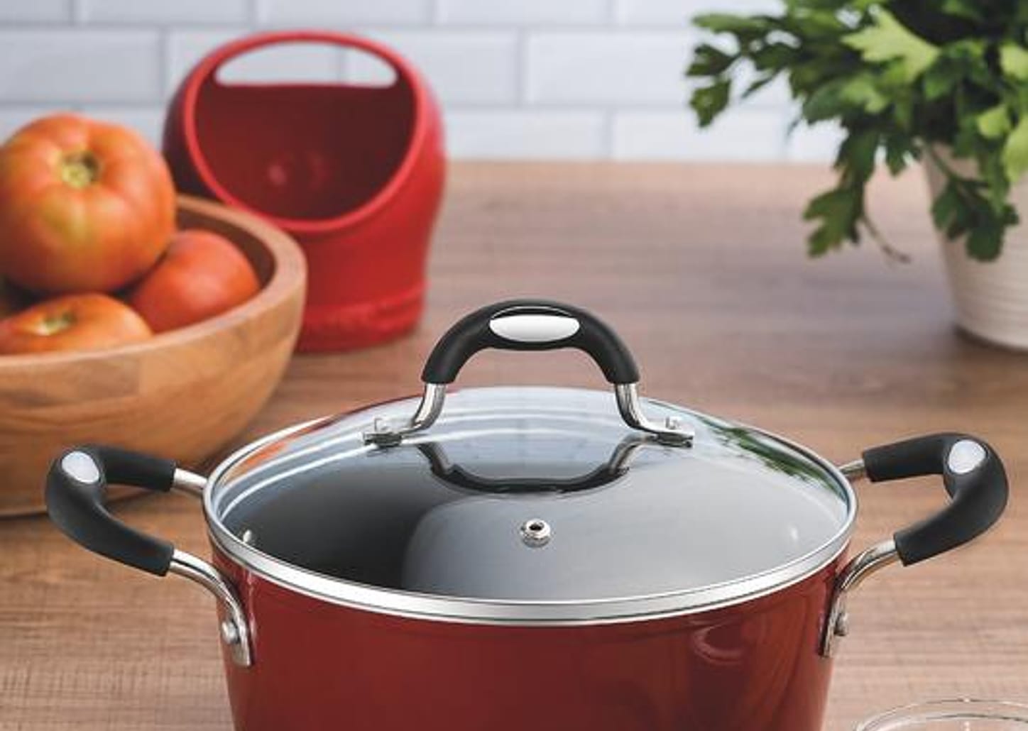 Caçarola Alumínio 22 cm Monaco Indução Vermelha Tramontina