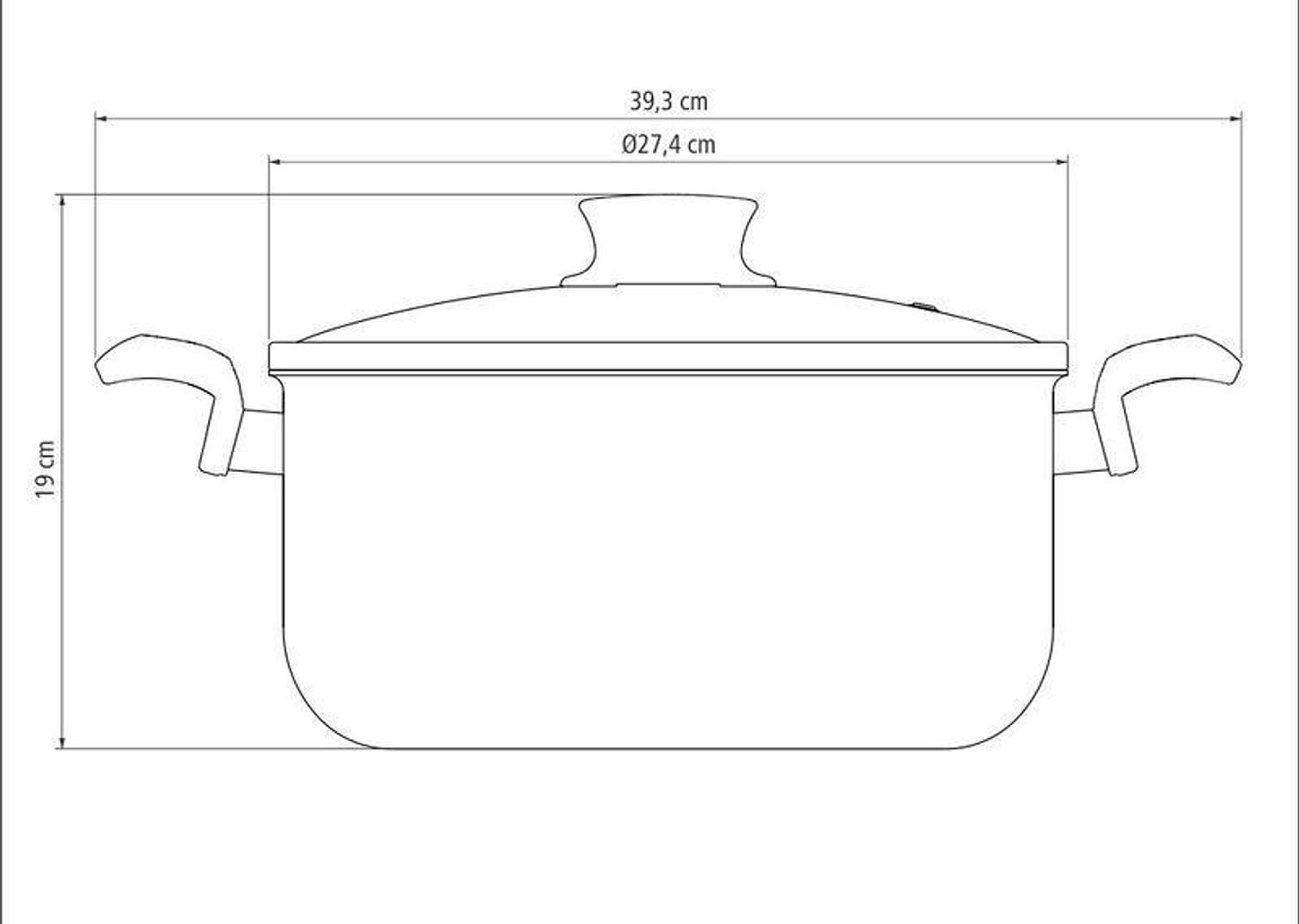 Caçarola Paris Alum. Antiad. 26cm 6,3 L Vermelho Tramontina