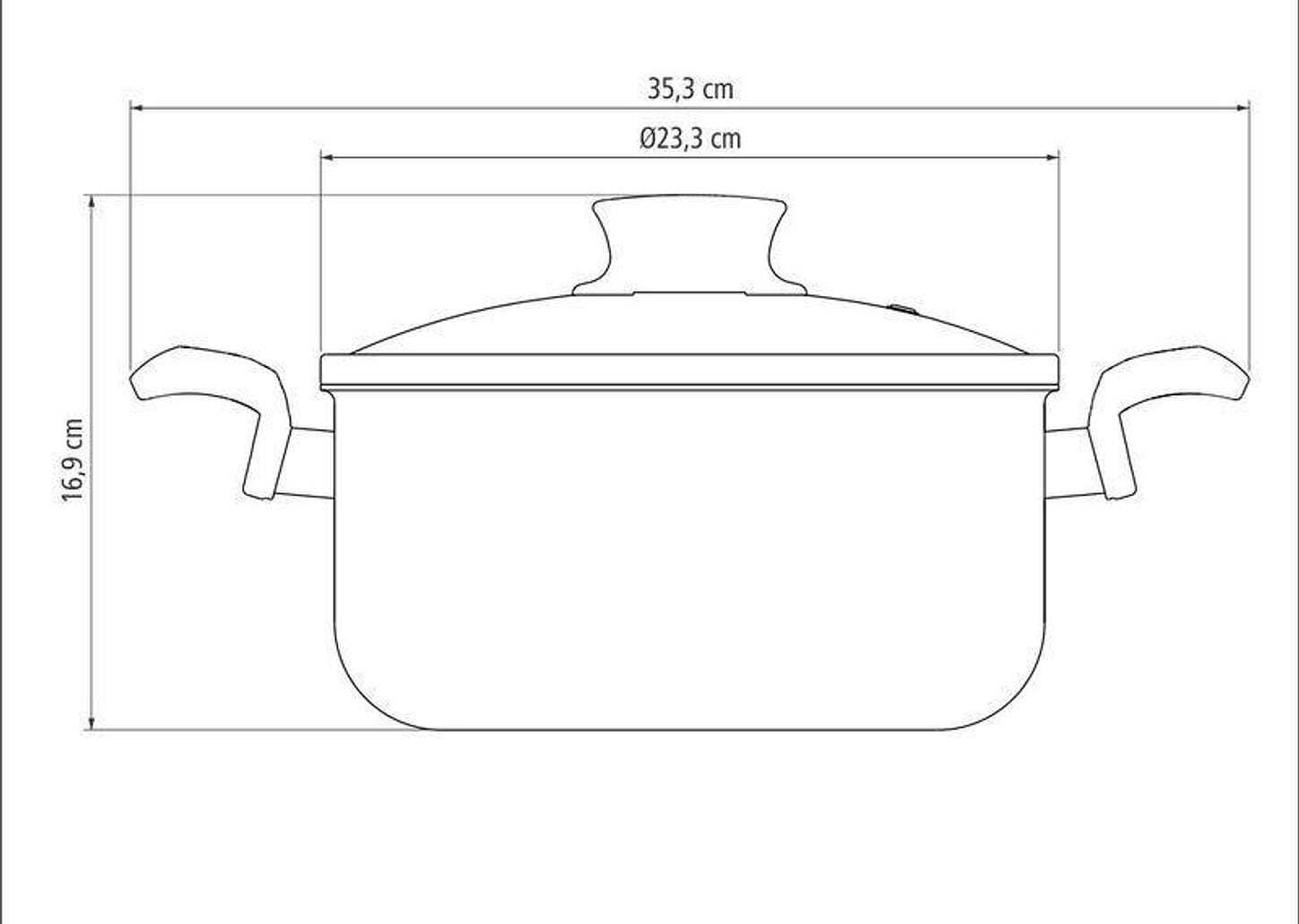 Caçarola Paris Alum. Antiad. 22 cm 3,8 L Vermelho Tramontina