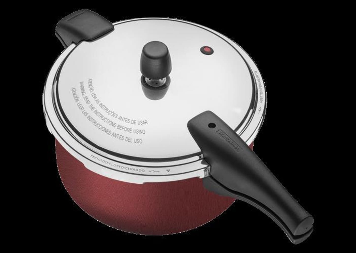 Panela de Pressão 6L 24 cm Vancouver Vermelha Tramontina