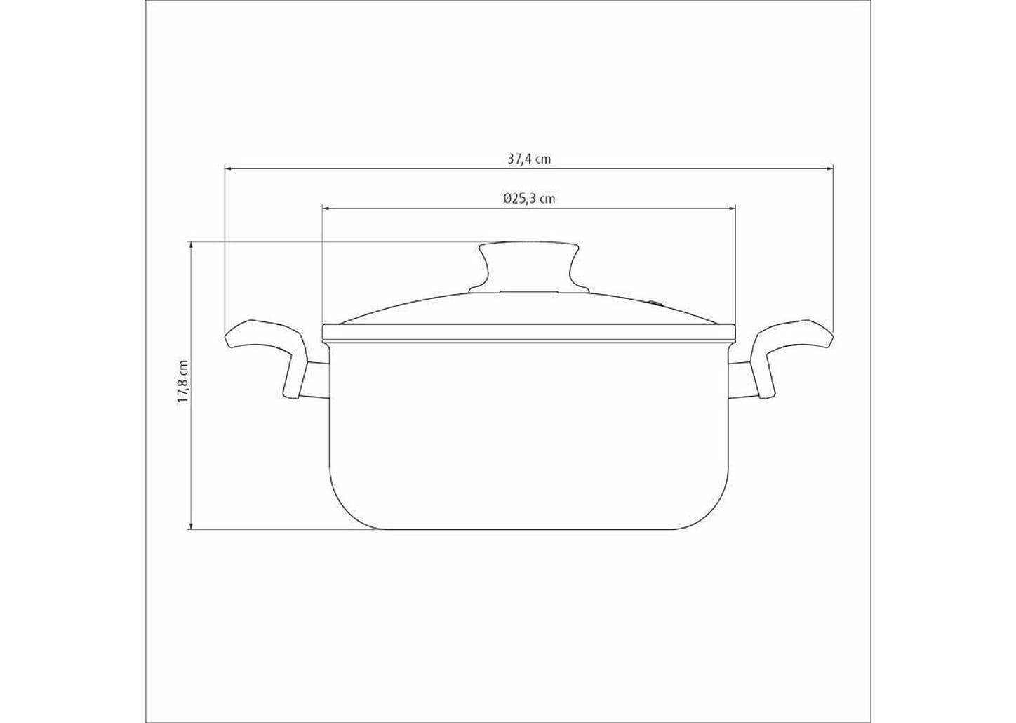Caçarola 24 cm Paris Vermelho Tramontina
