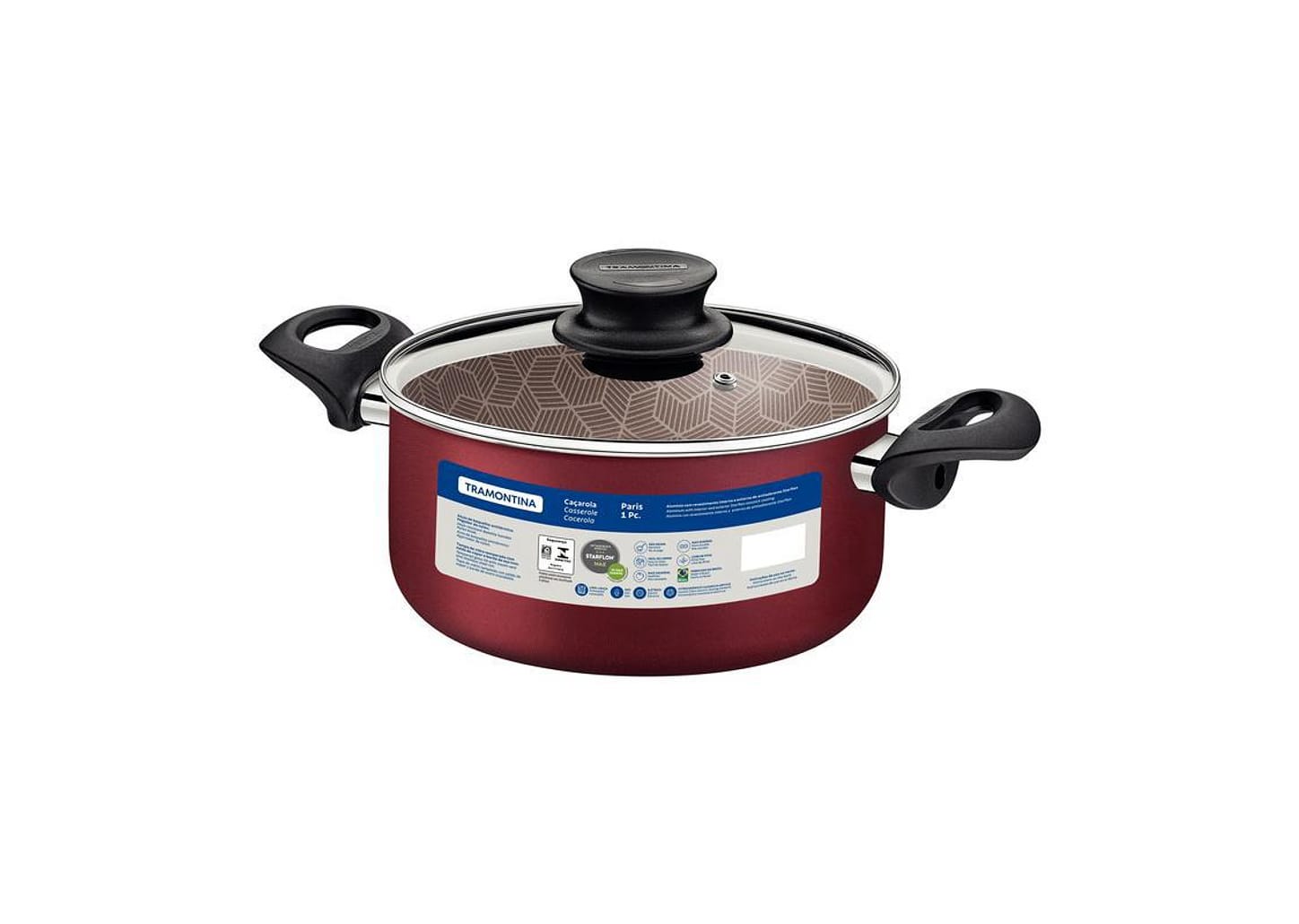 Caçarola 24 cm Paris Vermelho Tramontina