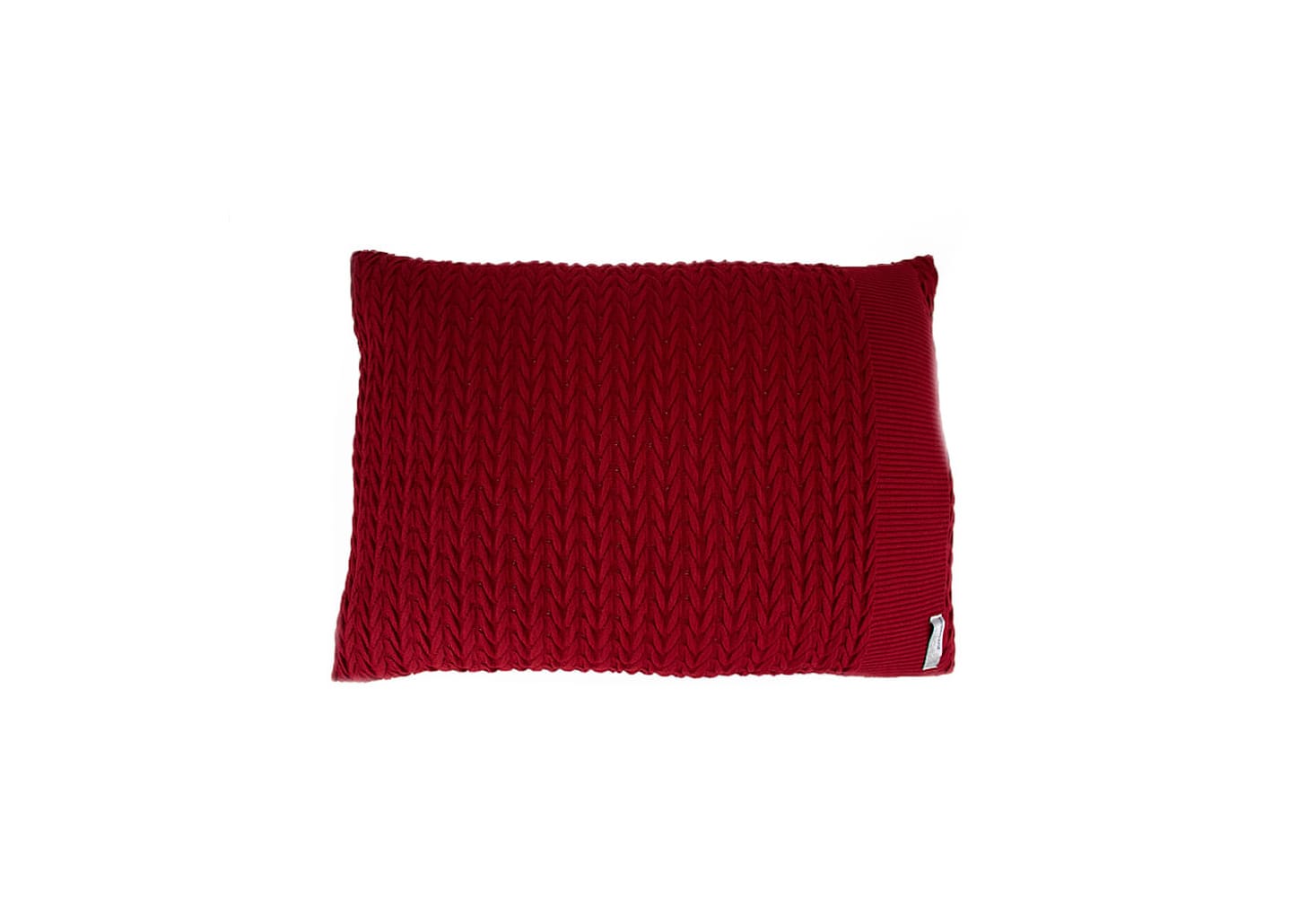 Porta Travesseiro de Tricot Neville - Vermelho Queimado