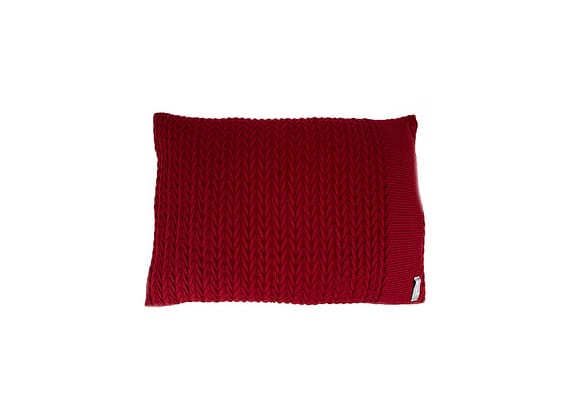 Porta Travesseiro de Tricot Neville - Vermelho Queimado