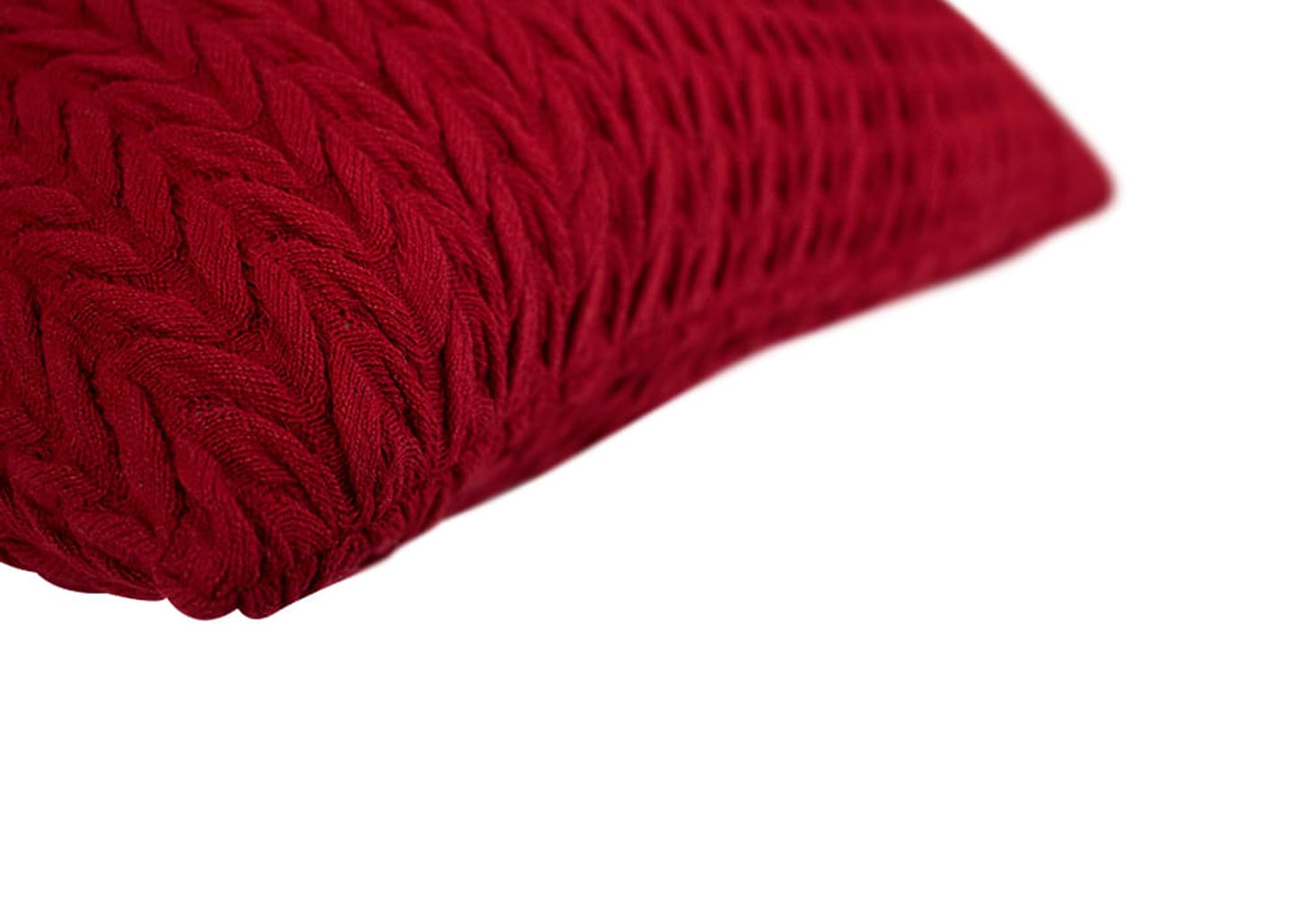 Porta Travesseiro de Tricot Neville - Vermelho Queimado