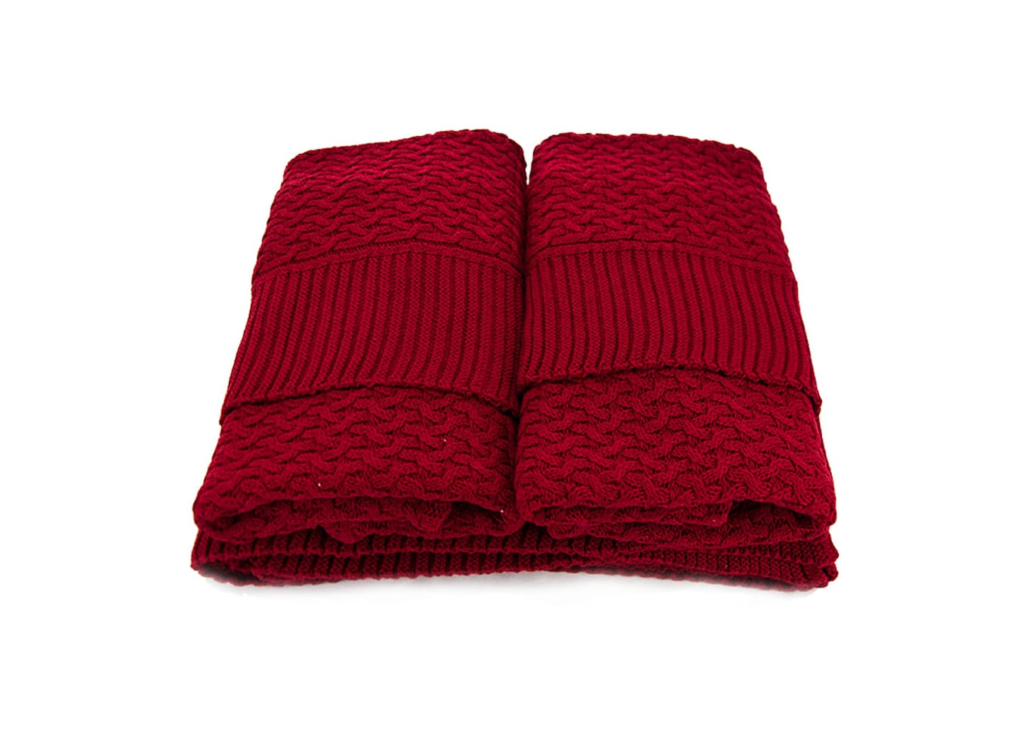 Peseira de Tricot Maxime com Porta Travesseiro - Vermelha