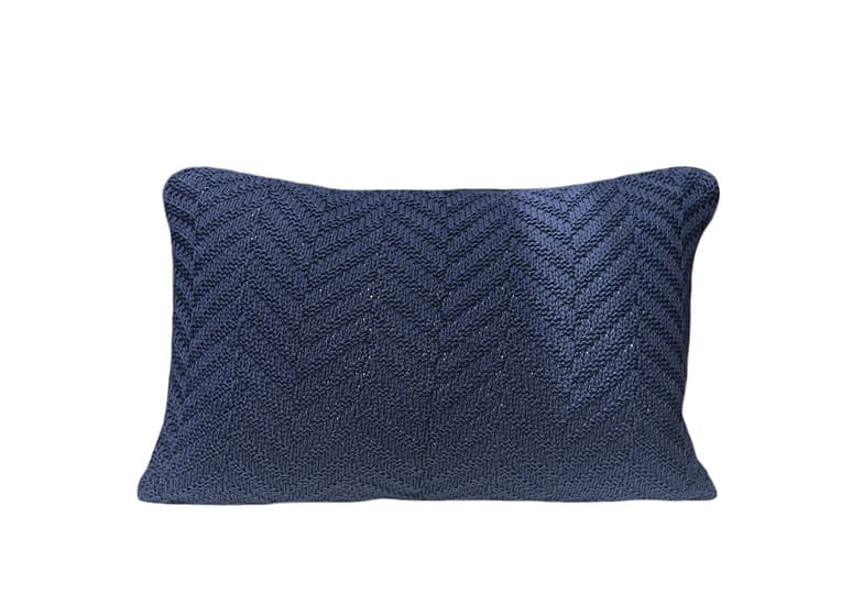 Almofada de Tricot Azul Marinho Empório