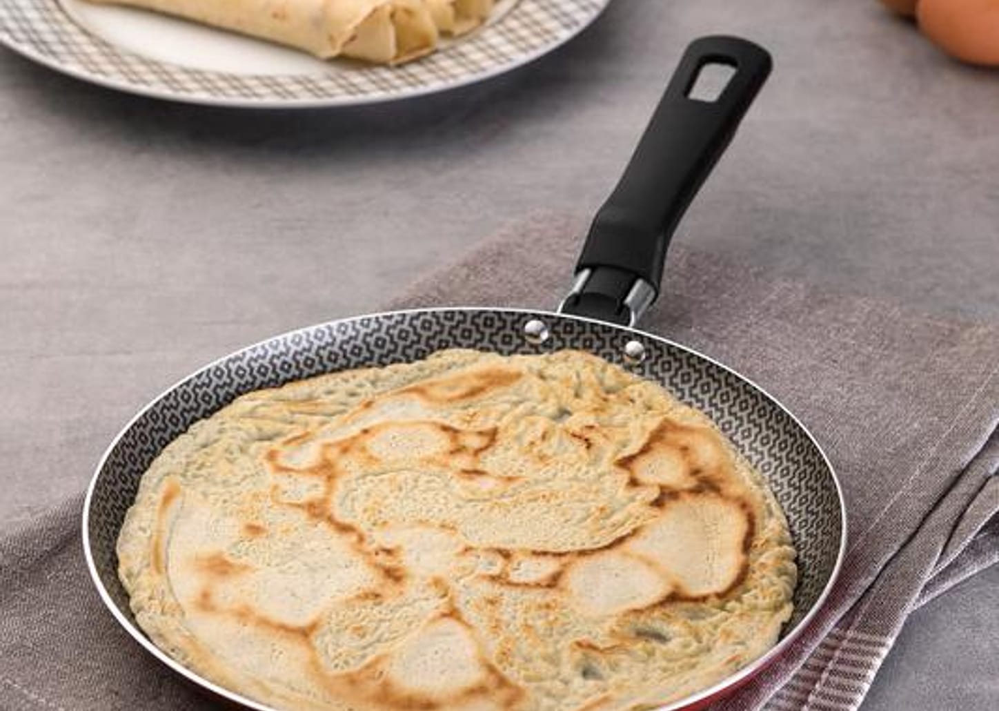 Panquequeira Alumínio 22 cm Loreto Vermelho Tramontina