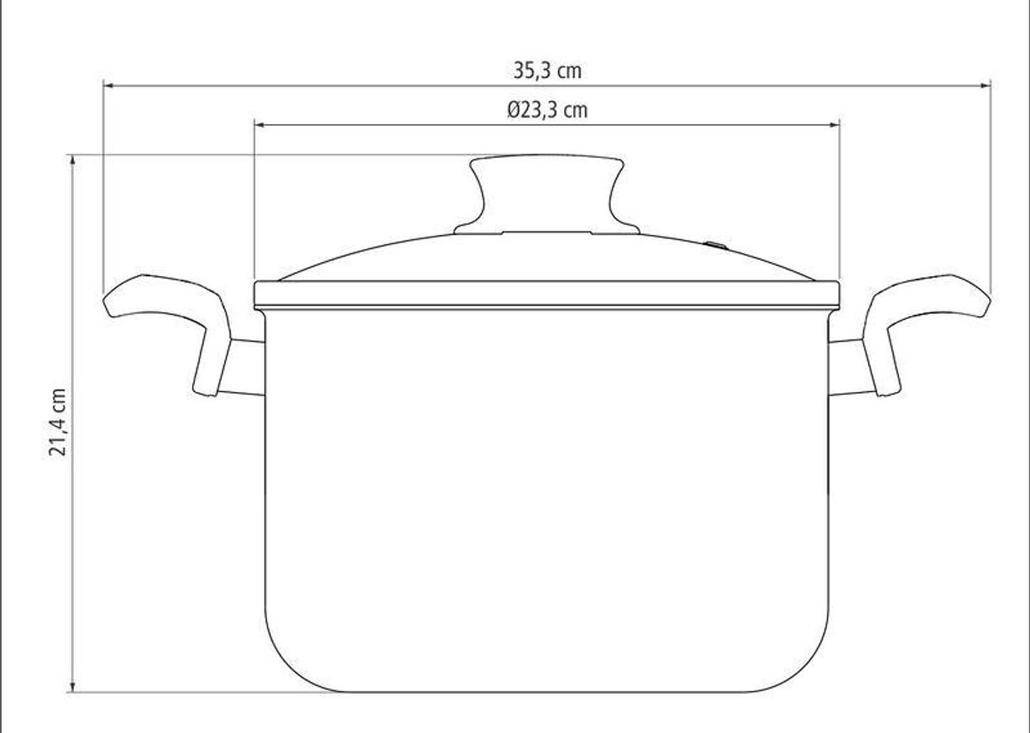 Caldeirao C/Tampa Vidro 22Cm Tramontina