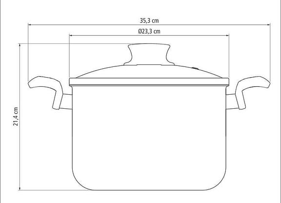 Caldeirao C/Tampa Vidro 22Cm Tramontina
