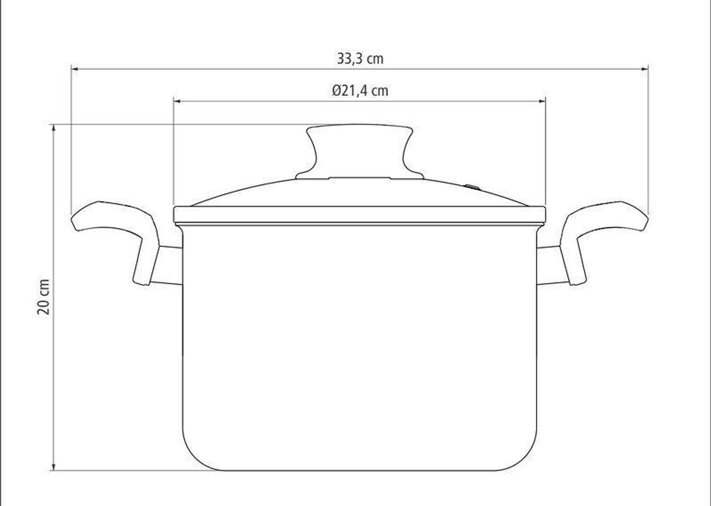 Caldeirão Paris Alum. Antiad. 20 cm 4,2L Vermelho Tramontina