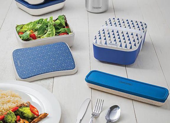 Conjunto Talher Aço Inox Com Estojo e Tampa Azul Tramontina