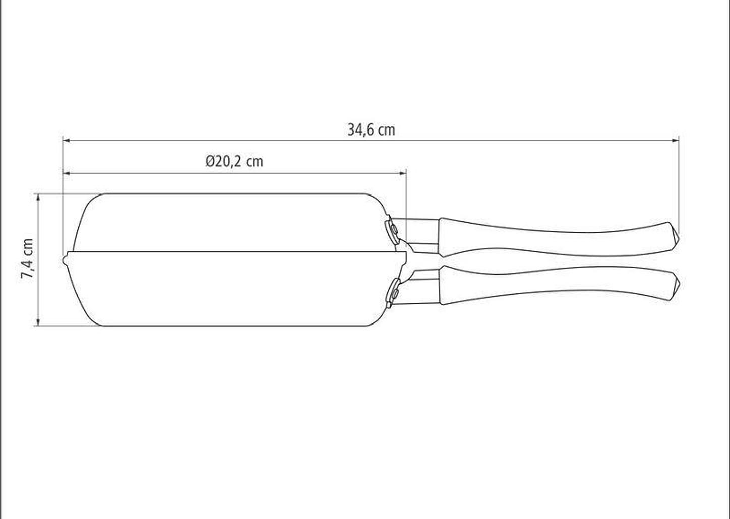 Omeleteira Alumínio 20 Cm Loreto Grafite Tramontina