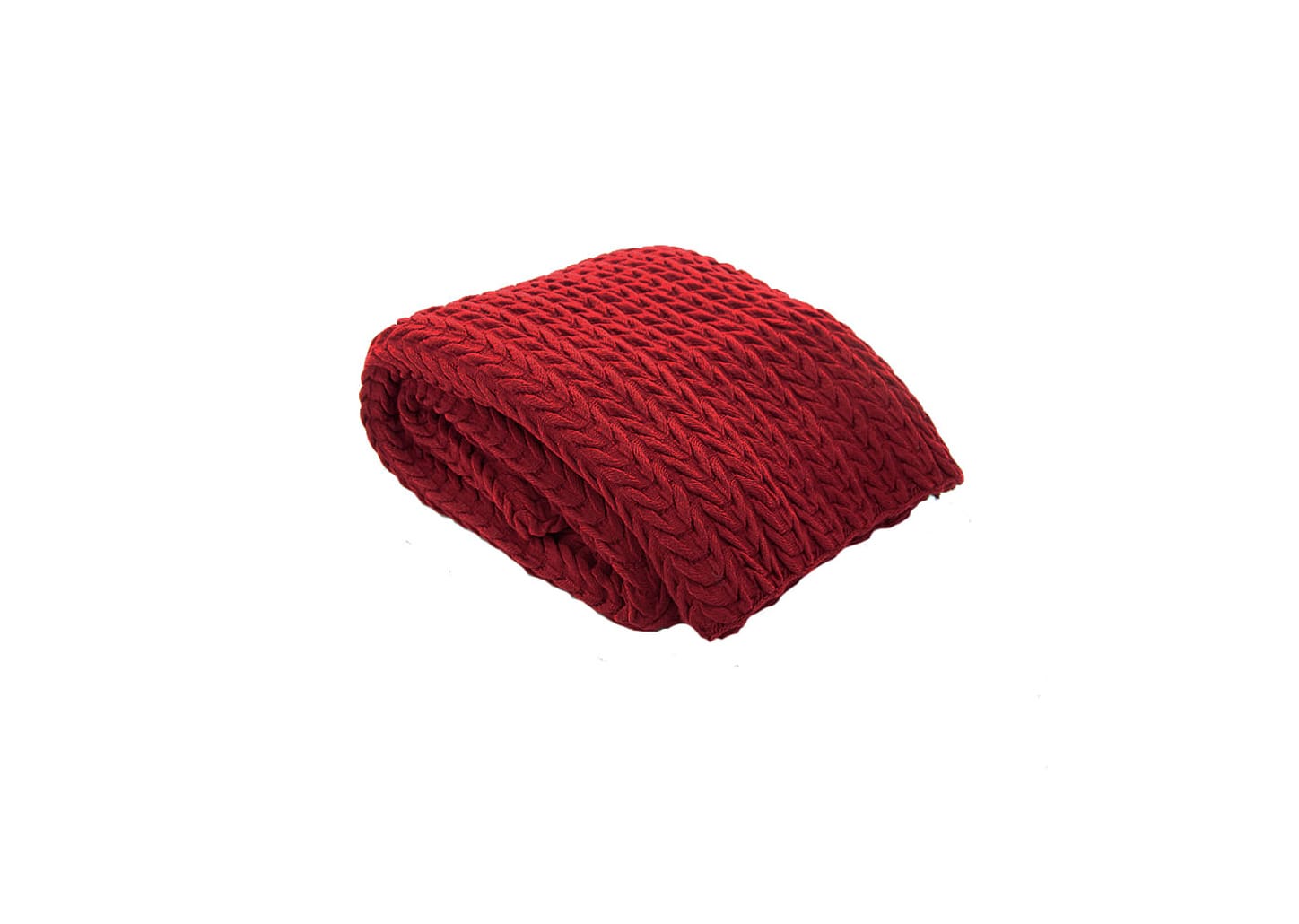 Peseira de Tricot Queimado Neville - Vermelha