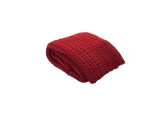 Peseira de Tricot Queimado Neville - Vermelha