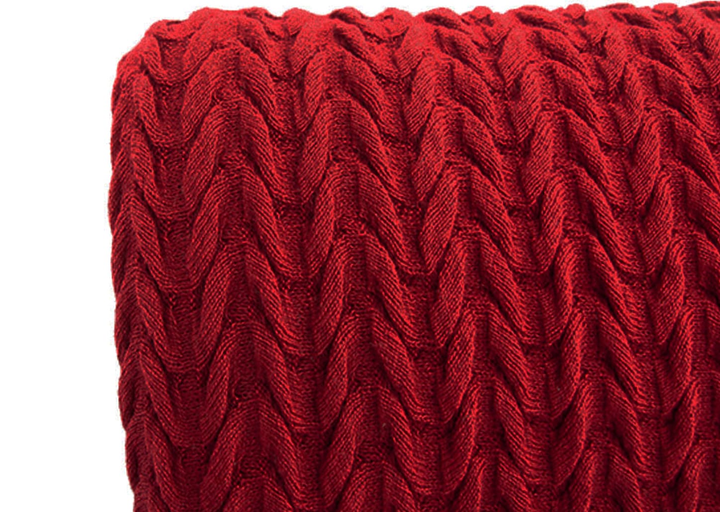 Peseira de Tricot Queimado Neville - Vermelha
