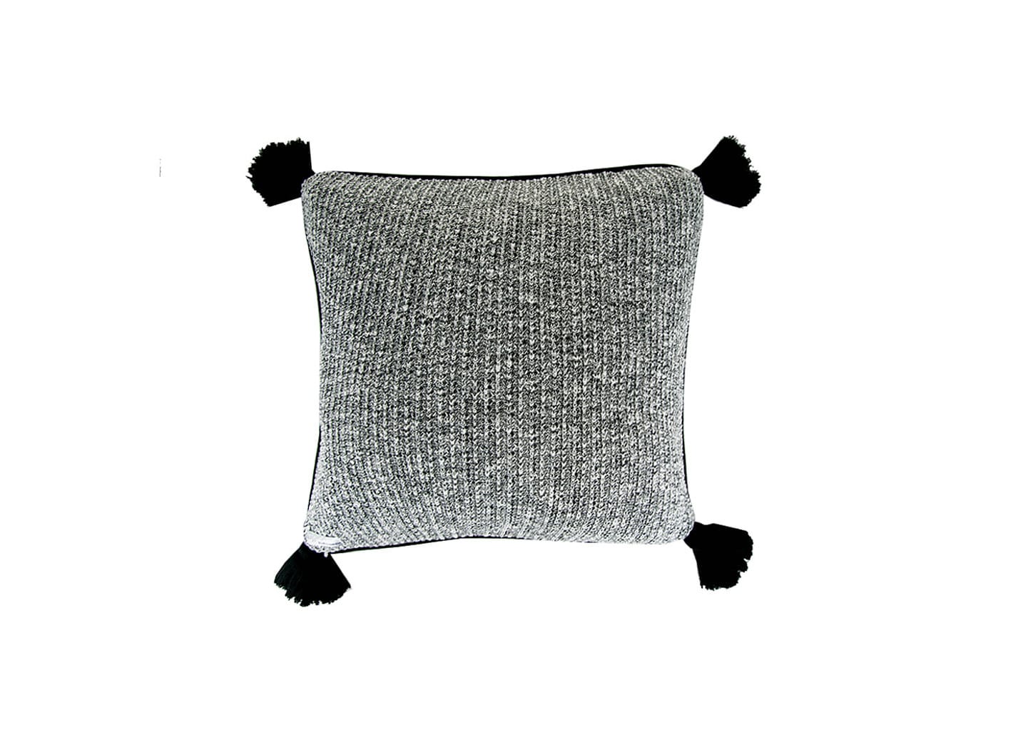 Almofada de Tricot Mescla Preto