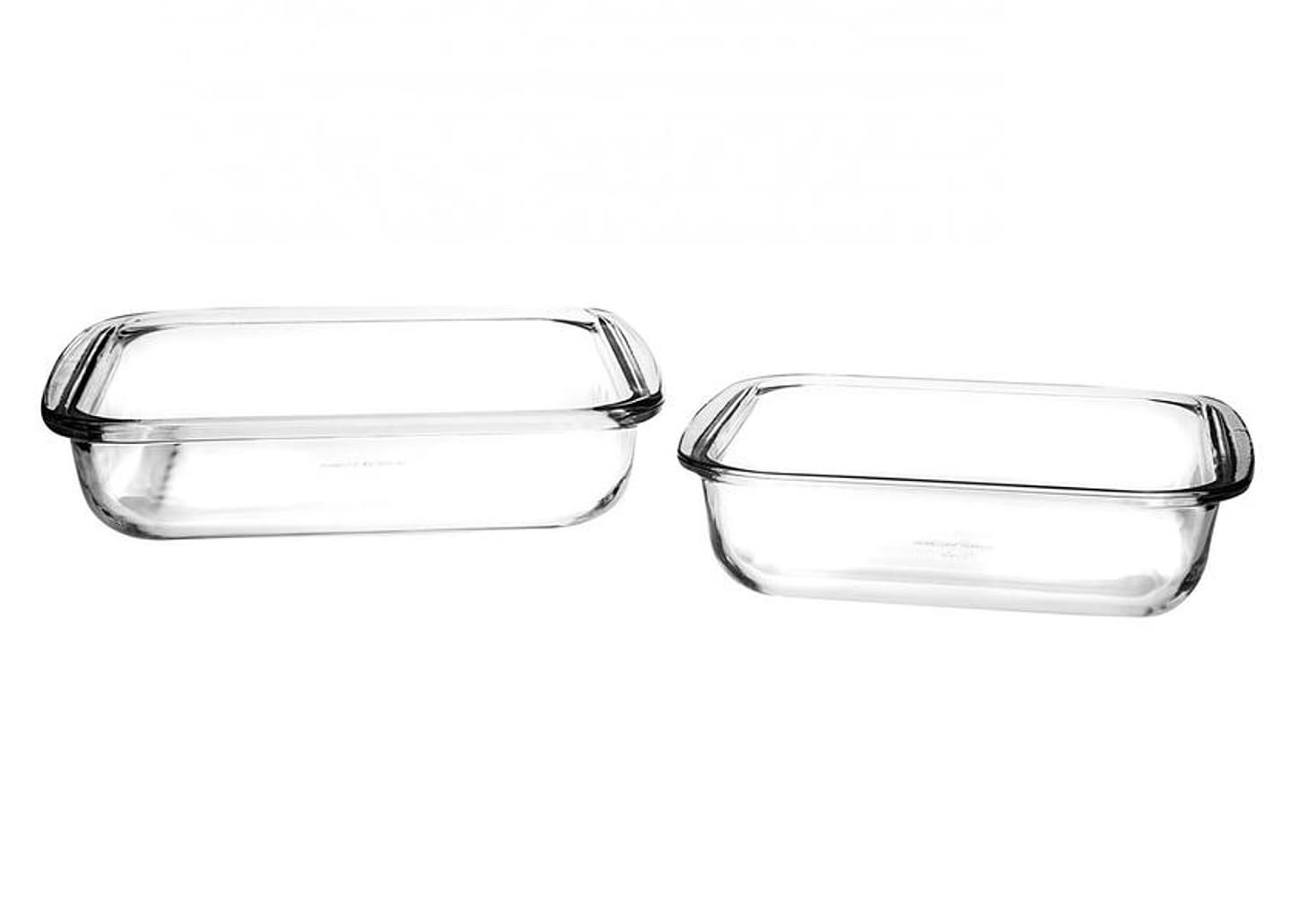 Conjunto de Assadeiras Marinex - Quadrado de Vidro 2 Peças Com Alça 15220200943957