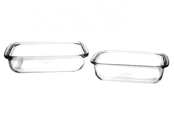 Conjunto de Assadeiras Marinex - Quadrado de Vidro 2 Peças Com Alça 15220200943957