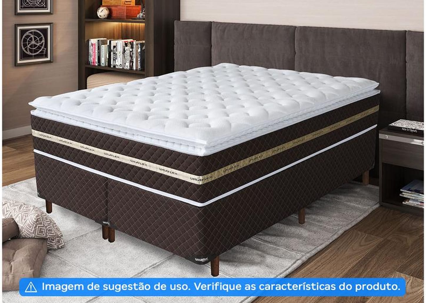 Colchão Queen Umaflex Mola Ensacada 33cm de Altura Prada