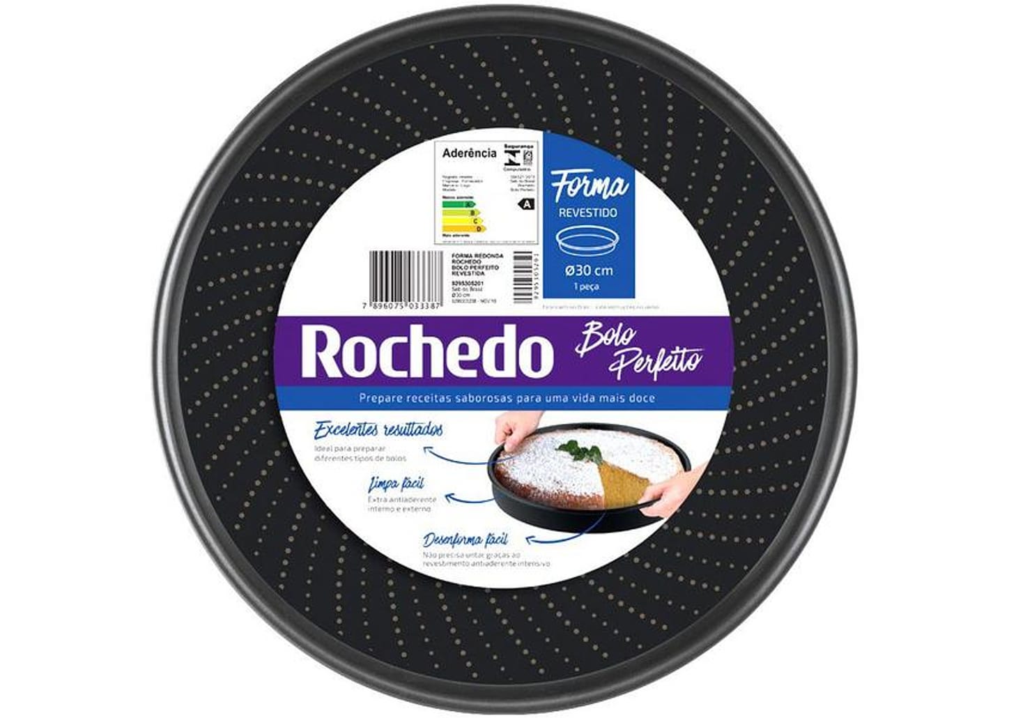 Forma para Bolo Alumínio Antiaderente Redonda - Rochedo Bolo Perfeito