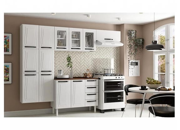 Cozinha Compacta Colormaq Barcelona 10 Portas - Aço