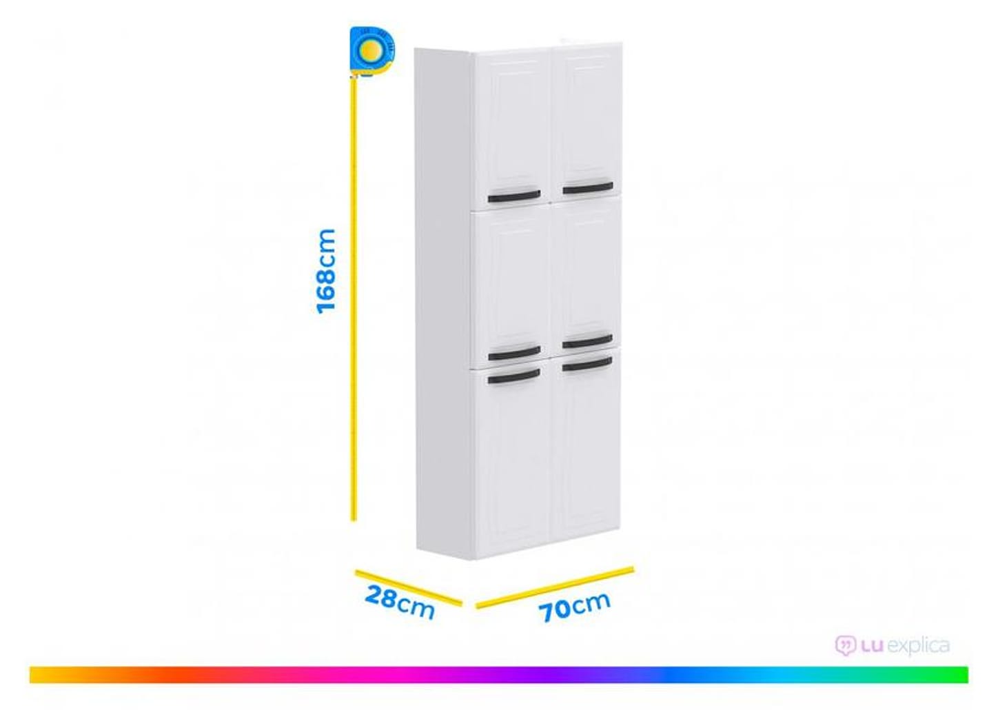Cozinha Compacta Colormaq Barcelona 10 Portas - Aço